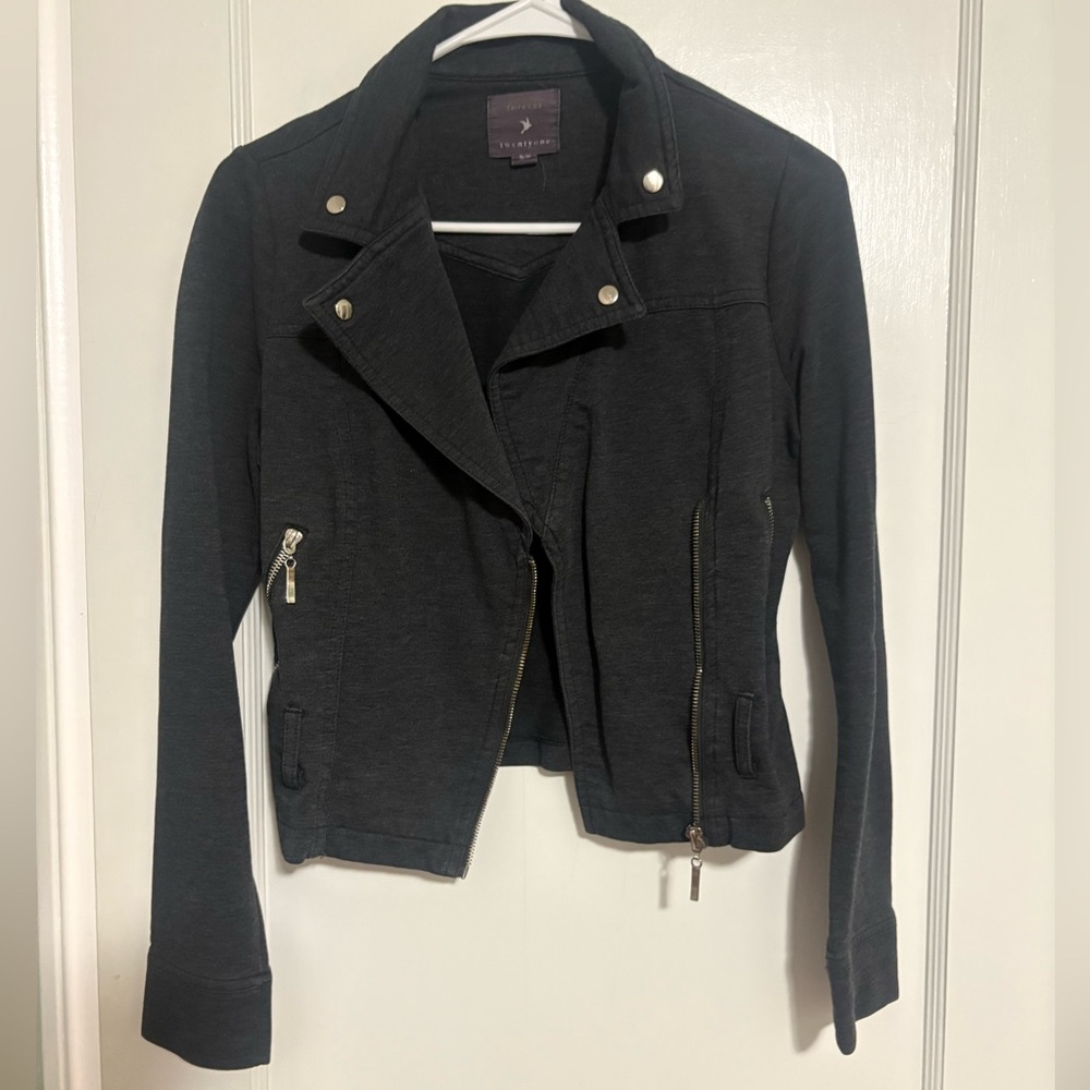 Vintage Forever 21 Grey Moto Jacket